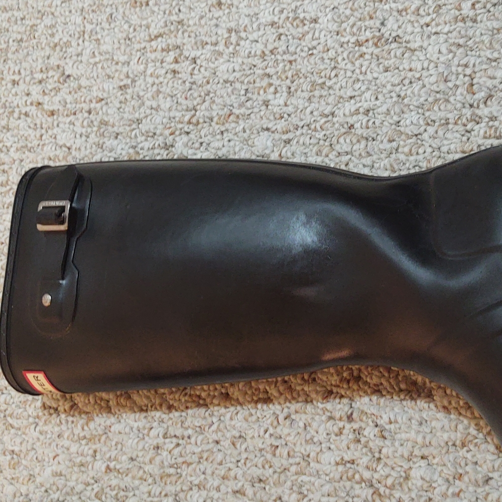 Hunter Black Rainboots Sz 7 - Picture 8 of 13